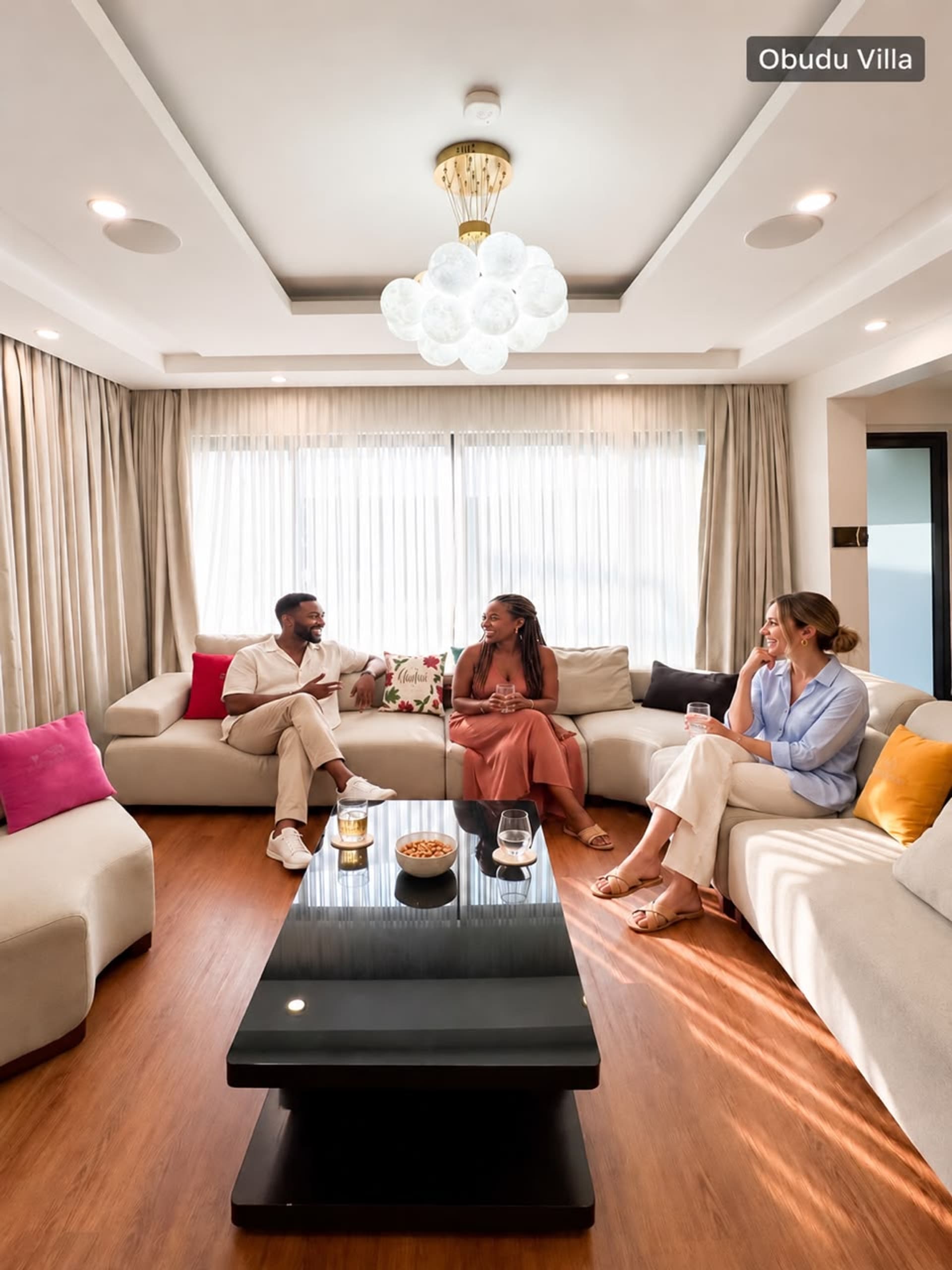 Residents relaxing together in the lounge