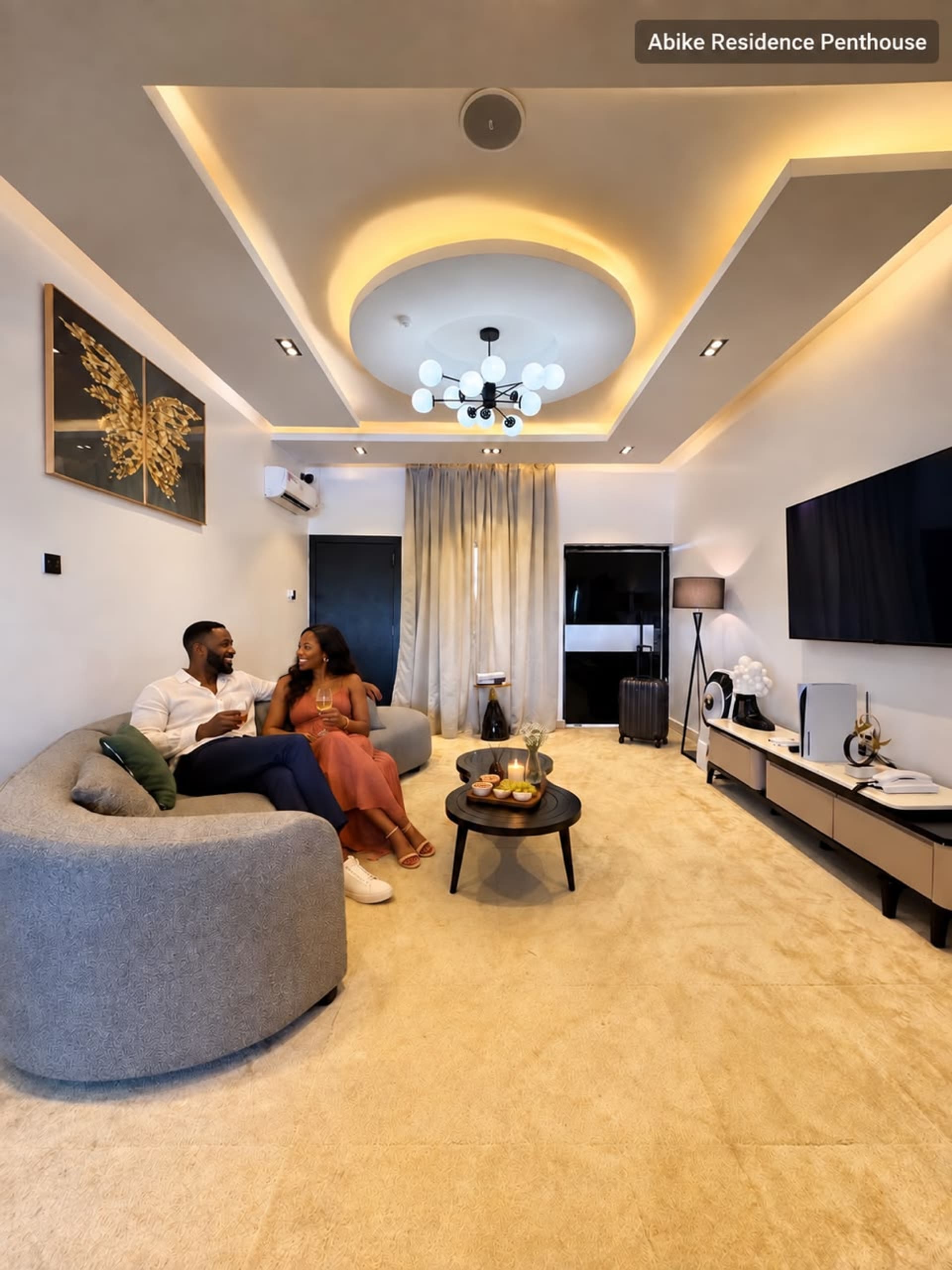 Guests in the Abike Residence Penthouse lounge